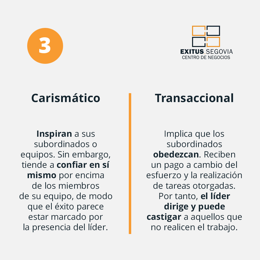 📚💡 Existen distintos tipos de liderazgo y suelen ir en línea con nuestra personalidad. ¿Con cuáles te identificas? Echa un vistazo... 👀 
_______
#ExitusSegovia #centrodenegocios #centrodenegociosensegovia #alquilerdedespachos #coworkingsegovia #liderazgo