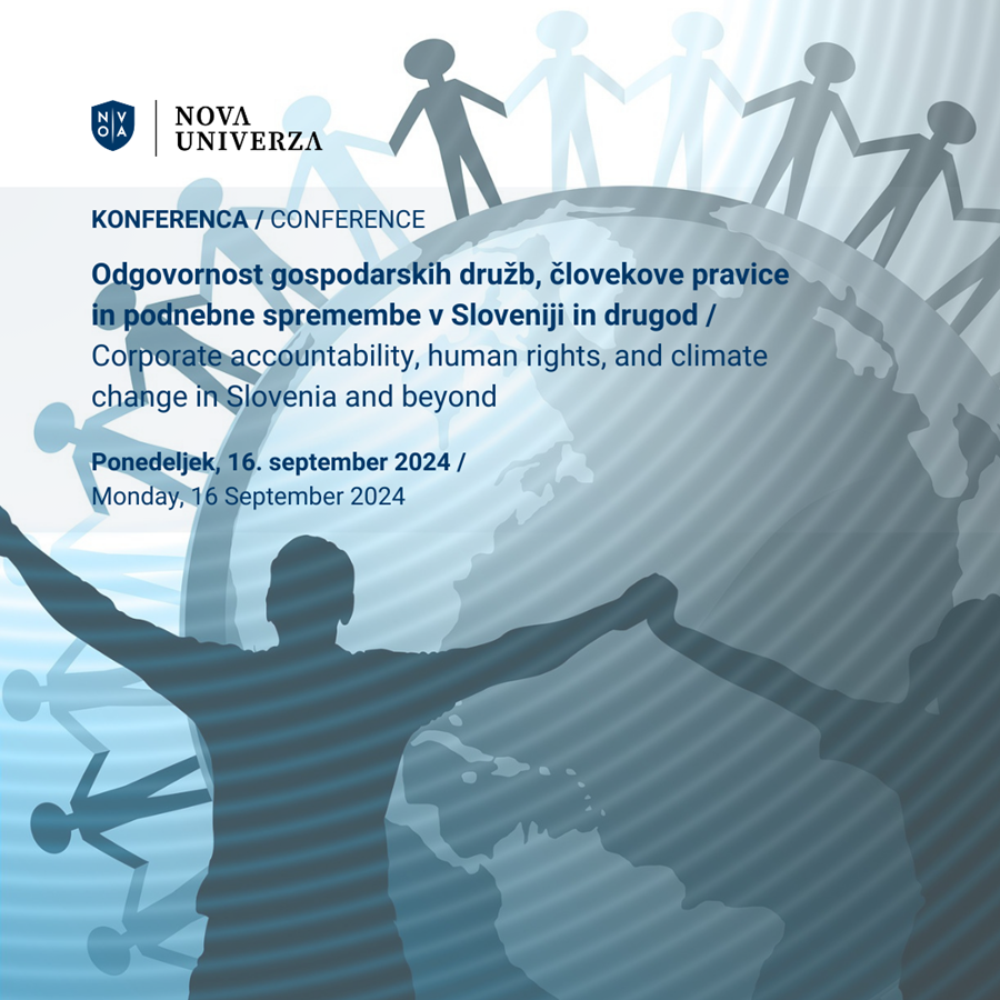 Vljudno vabljeni v ponedeljek, 16. septembra 2024, v Ljubljano na konferenco posvečeno "Odgovornosti gospodarskih družb, človekovim pravicam in podnebnim spremembam v Sloveniji in širše": fds.nova-uni.si/vabilo-mednaro… #bizhumanrights #ClimateEmergency