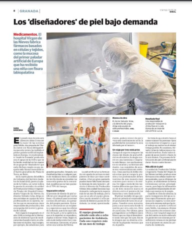 Hoy en <a href="/ideal_granada/">ideal_granada</a> una inmersión en la sala blanca de nuestro 🏥en la que se fabrican medicamentos celulares y tejidos artificiales como piel, córneas y mucosa oral.
Gran equipo que hace un gran hospital.
Por <a href="/soysarabarcena/">Sara Bárcena</a>