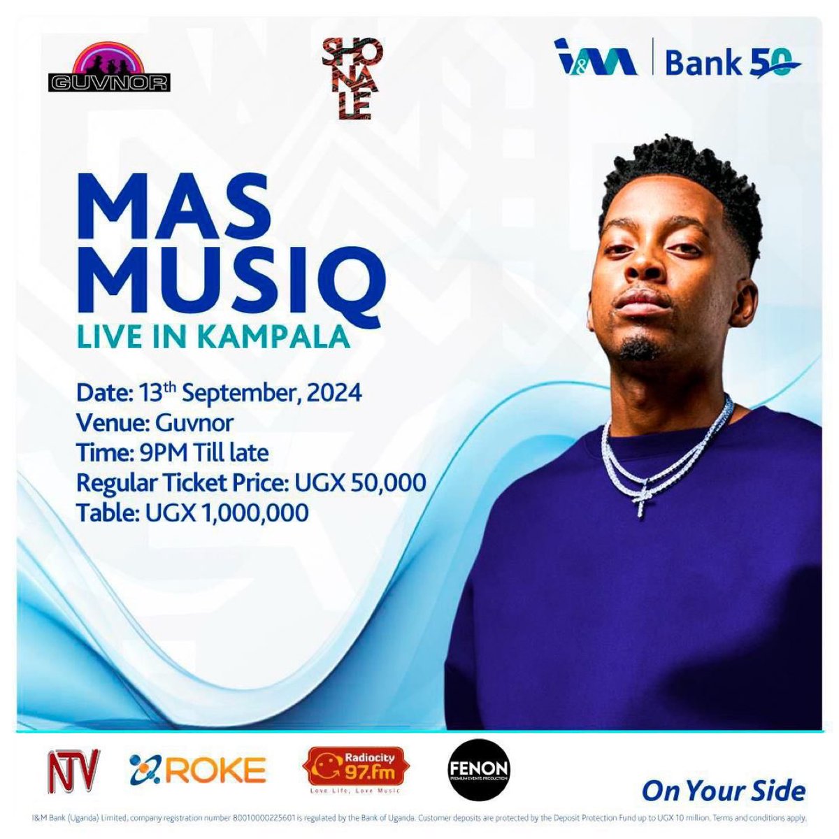 imbankug's tweet photo. We can’t wait to party with you!
This is the day 🔥🔥 🎶🎶
We pass on the mic to @shorts_na_lessu to tell you what to expect 😉
#ShoNale #OnYourSide #IMbankAt50
#MasMusiqInGuvnor https://t.co/TBbWV1lIYT