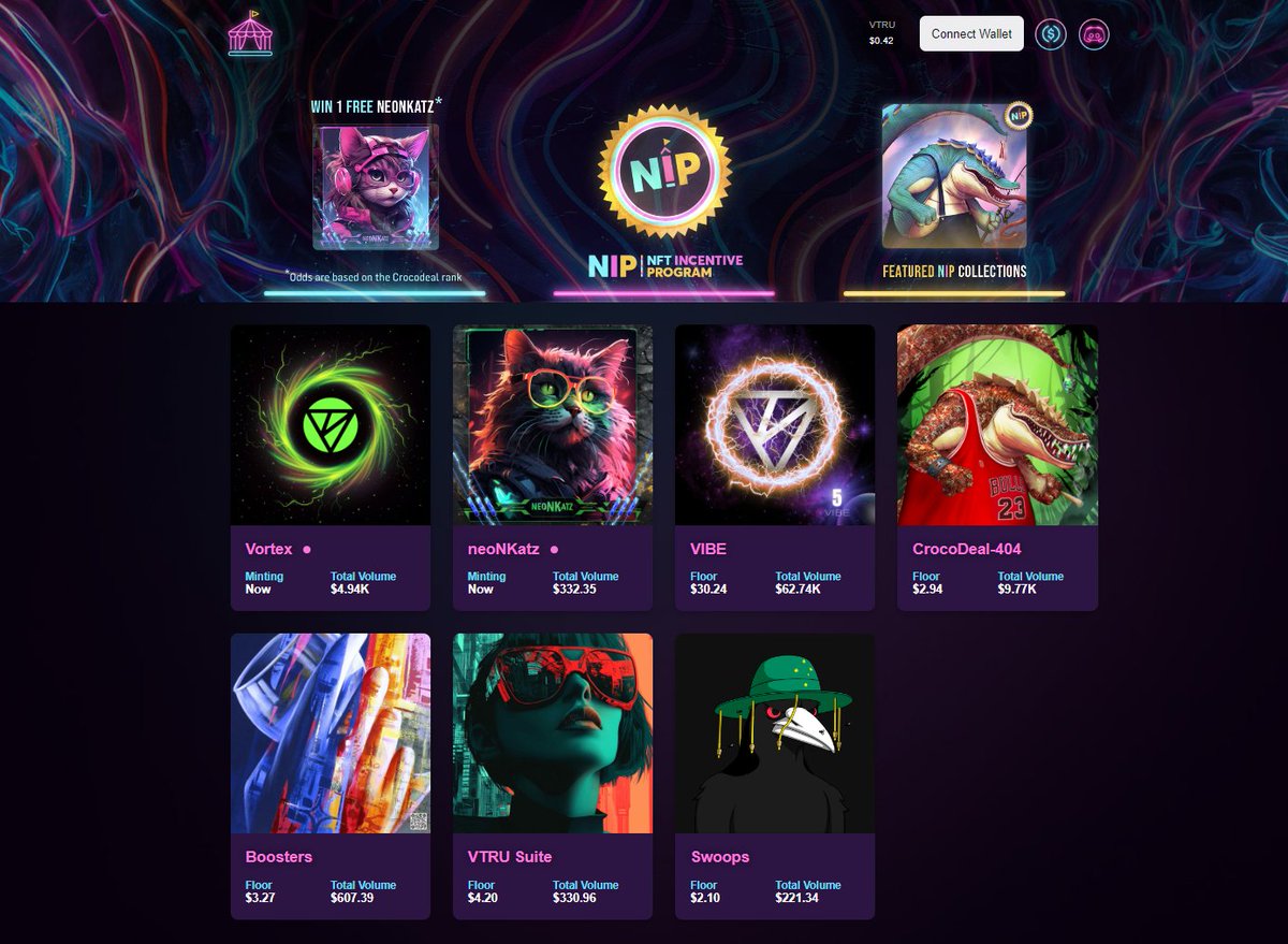 vitruveochain's tweet image. Neon Circus 🎪

Number 1 NFT marketplace on Vitruveo

The team is solid and works closely with the Vitruveo team 🤝

1⃣ Go to neoncircus.xyz
2⃣ Join their Discord
3⃣ Start collecting!

#VitruveoEcosystem