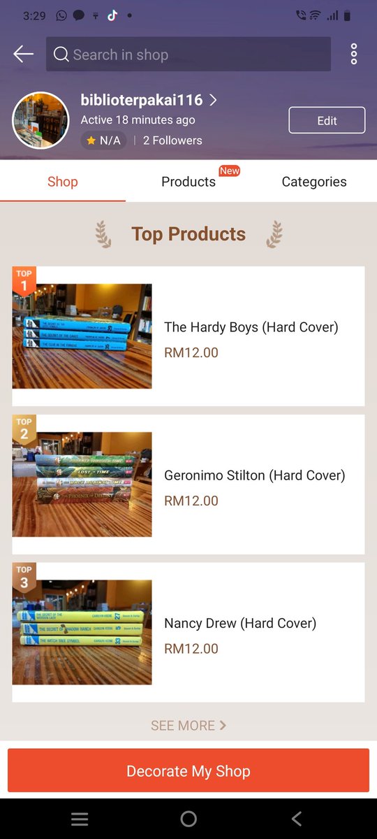 Biblio terpakai kembali semula di Shoppe! 

shopee.com.my/biblioterpakai…