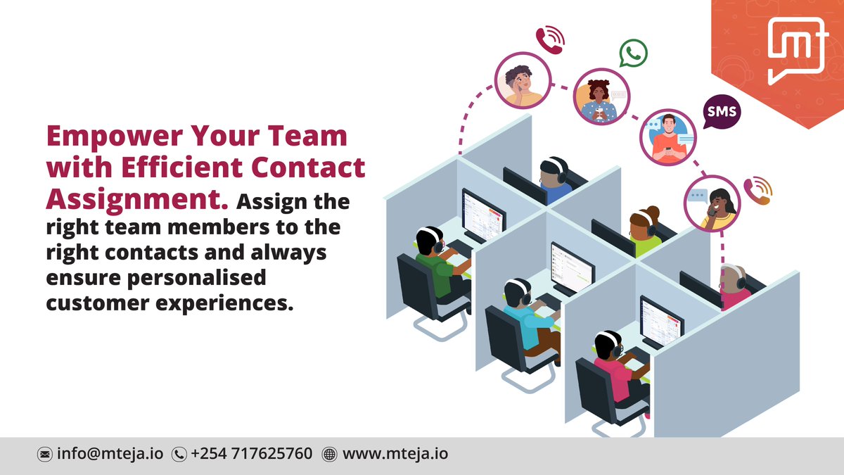 Mteja_io's tweet image. Ensure every customer gets the attention they deserve. Assign team members to specific contacts, allowing for tailored and efficient customer service. Boost team productivity and customer satisfaction with Mteja's smart assignment features! #Mtejaio 
#CRM #ContactManagement