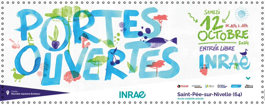 Portes ouvertes INRAE St Pée/Nivelle: plongez dans les univers de <a href="/inrae_ecobiop/">Ecobiop</a>,  NUMEA, l'avipole, le lycée agricole St Christophe. Samedi 12 octobre, 10h à 18h, gratuit, accès mobilité réduite, zone de pique nique. Ateliers + jeux de 5 ans à 99ans pour apprendre en s'amusant!