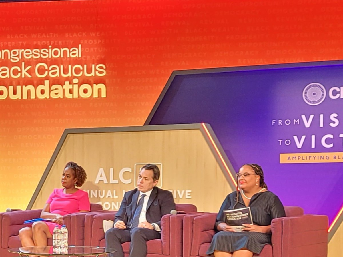 NAACP_LDF's tweet image. LDF's Est Mungai and Hamida Labi discussed the importance of Black studies curriculums and the 70th anniversary of Brown v. Board of Education, respectively, on their @CBCFInc panels yesterday.