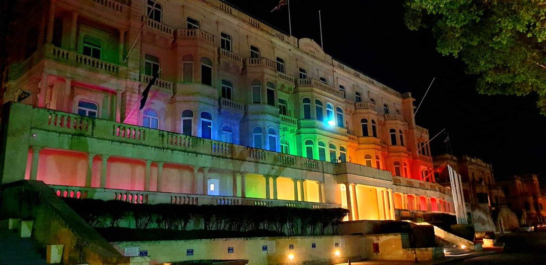 #MaltaPride is celebrating its 20 year anniversary!  Various Pride-related activities are taking place across the #malteseislands. 
Below, you can see our #RainbowInitiative at Whitehall Mansions, where our Embassy is located.
Happy Pride!
