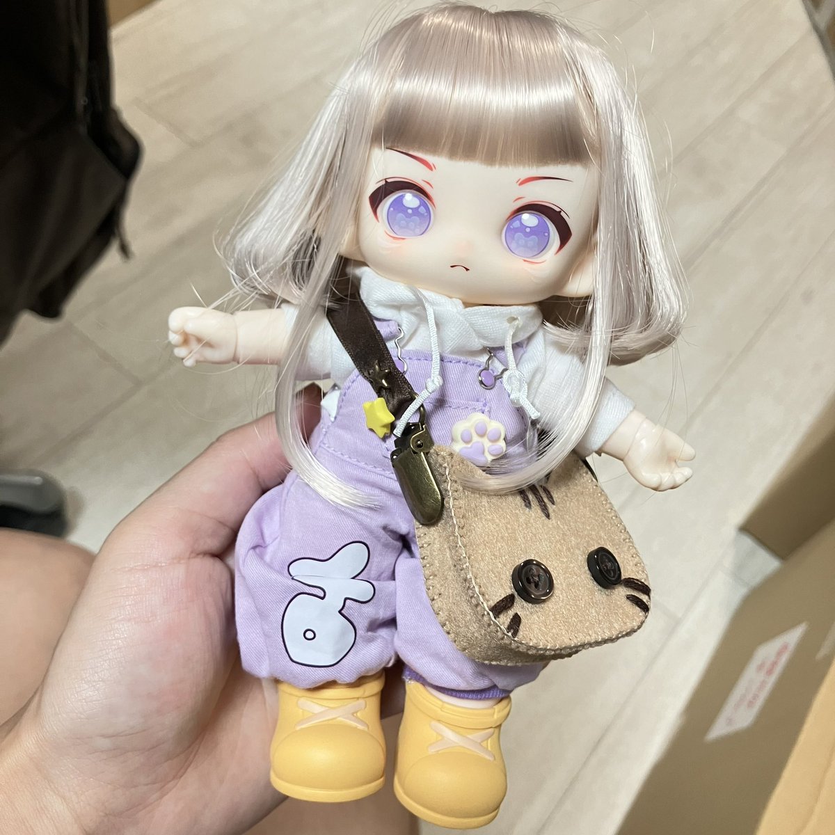 blue_nyamo's tweet photo. #ドールショウ レポ
@blue_peony_doll さんの可愛い猫バック🐈
幼SDサイズがHANIちゃんに合いました!
紐をクリップで少し短くしてます。
#HANIちゃん
#DS73 https://t.co/E9N1DlHadf