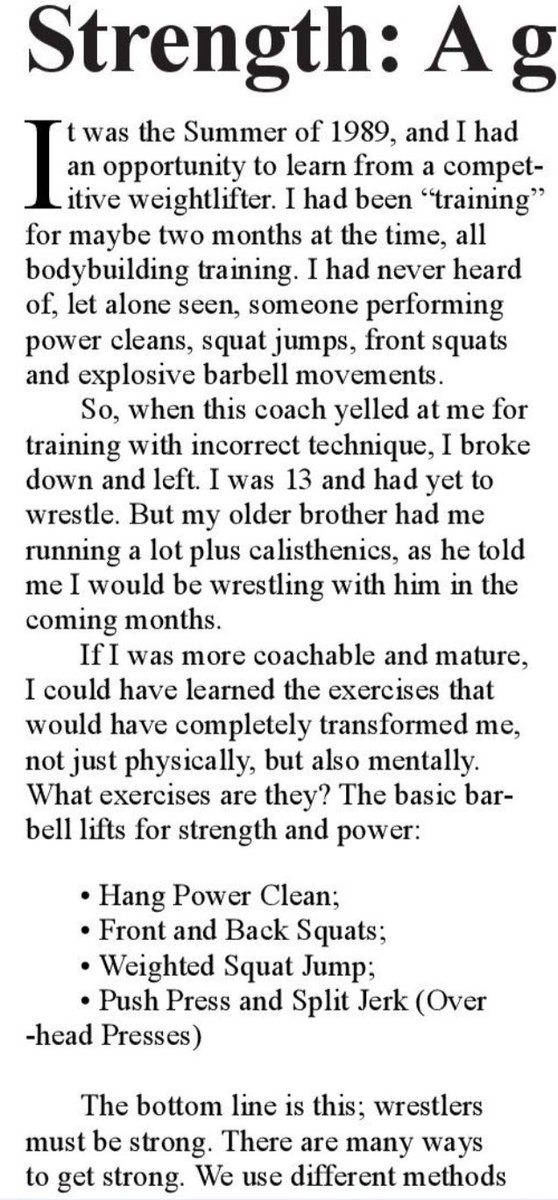 WINWrestlingMag's tweet image. #FitFriday Back with more training tips from @ZEvenEsh… appropriate timing with wrestlers of all ages gearing up for season with preseason in full swing! 

This is an excerpt from Zach’s column entitled “Strength: A Great Season Starts With a Great Preseason” which  appeared in