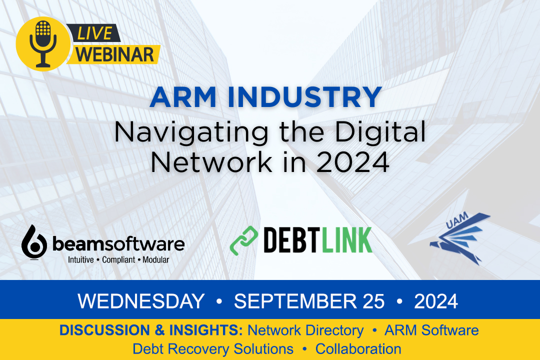 BeamSoftware's tweet image. 🚀 REMINDER🚀
Don't forget to register for this exclusive collaboration webinar with DebtLink and Unity Asset Management!

🗓️ Save the date: September 25, 2024, at 2pm EST
✅ Secure your spot now: beamsoftware.com