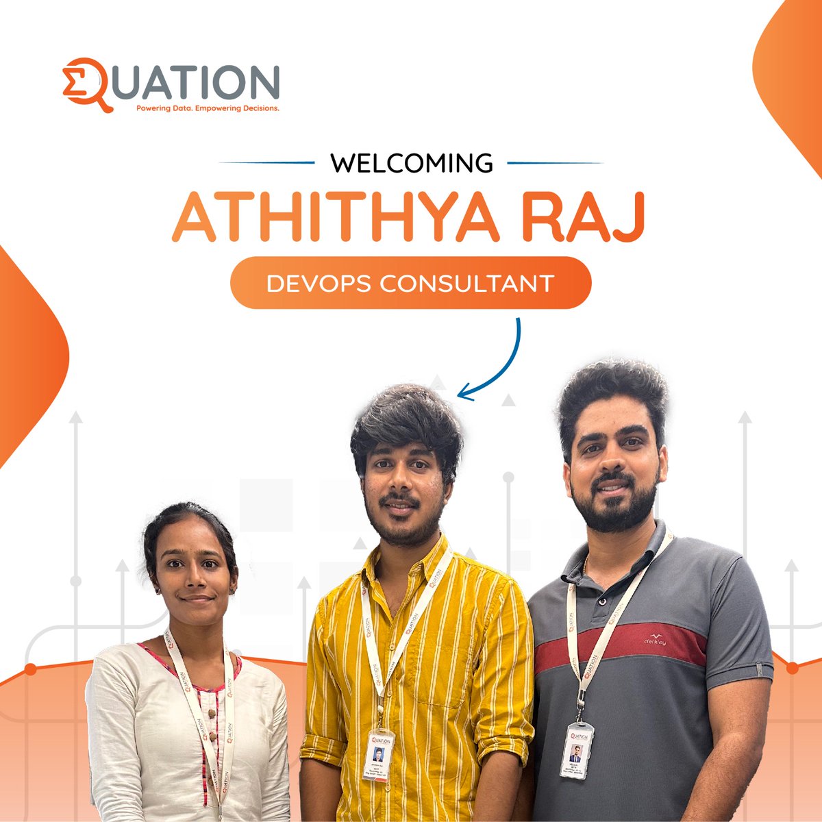 Quation20's tweet image. Join us in welcoming Athithya Raj to Quation Solutions as our new DevOps Consultant! We&apos;re glad to have him on the team and look forward to working together. Welcome aboard, Athithya!

#QuationSolutions #DevOpsConsultant #WelcomeAboard #NewHire #TeamWork #TechCommunity