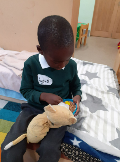 This week, Nursery continued to settle into our classroom. We played with playdough, painted and sang some songs. We even made some new friends. We are so excited to learn with our new class!