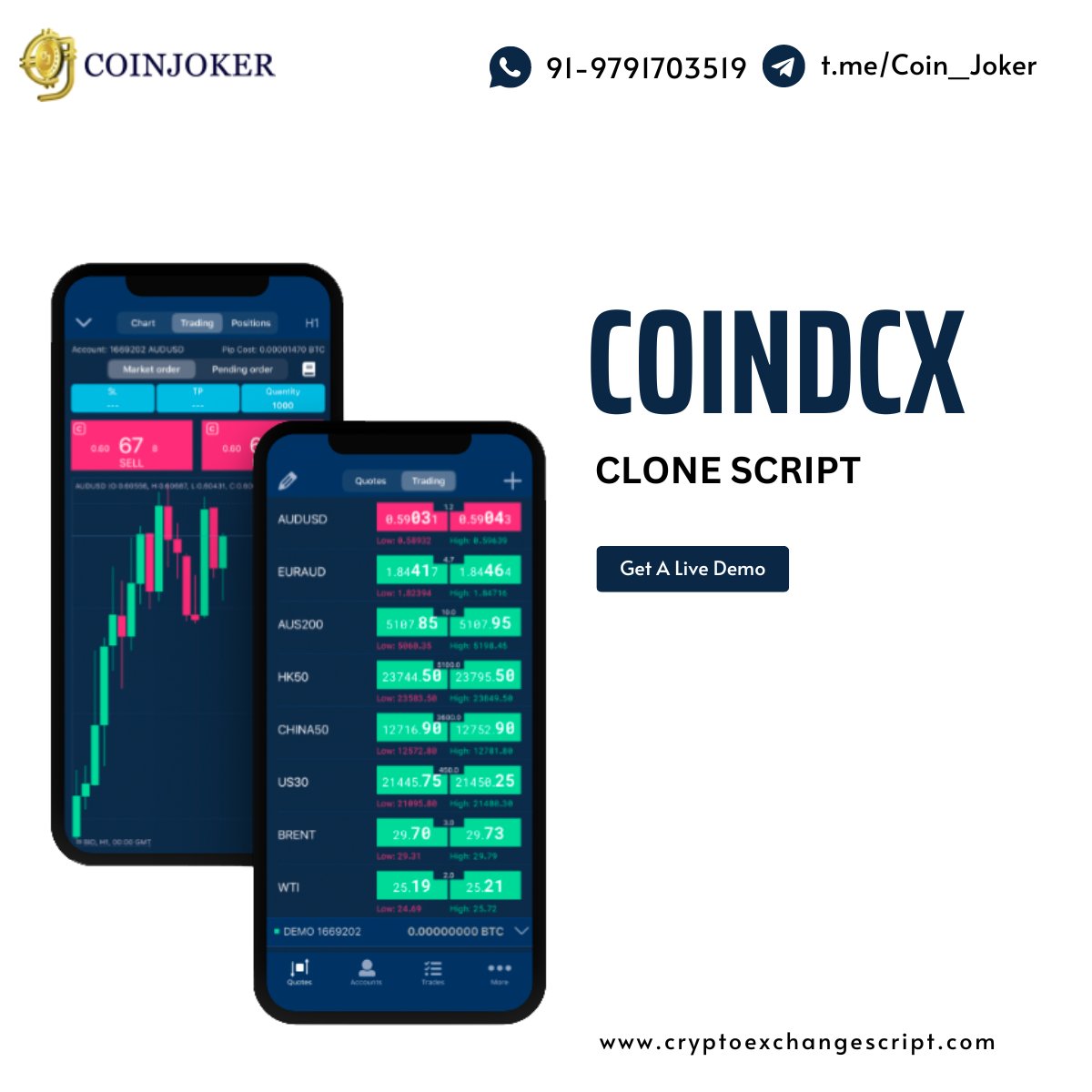 coinjoker_tech's tweet image. Launch Your Own Crypto Exchange with #CoindcxCloneScript!
Why wait? Empower your business with a fully customizable and secure crypto exchange like Coindcx.
Get started today! >> tinyurl.com/bdf5t5pc
#CryptoExchange #BlockchainDevelopment #CryptoExchange