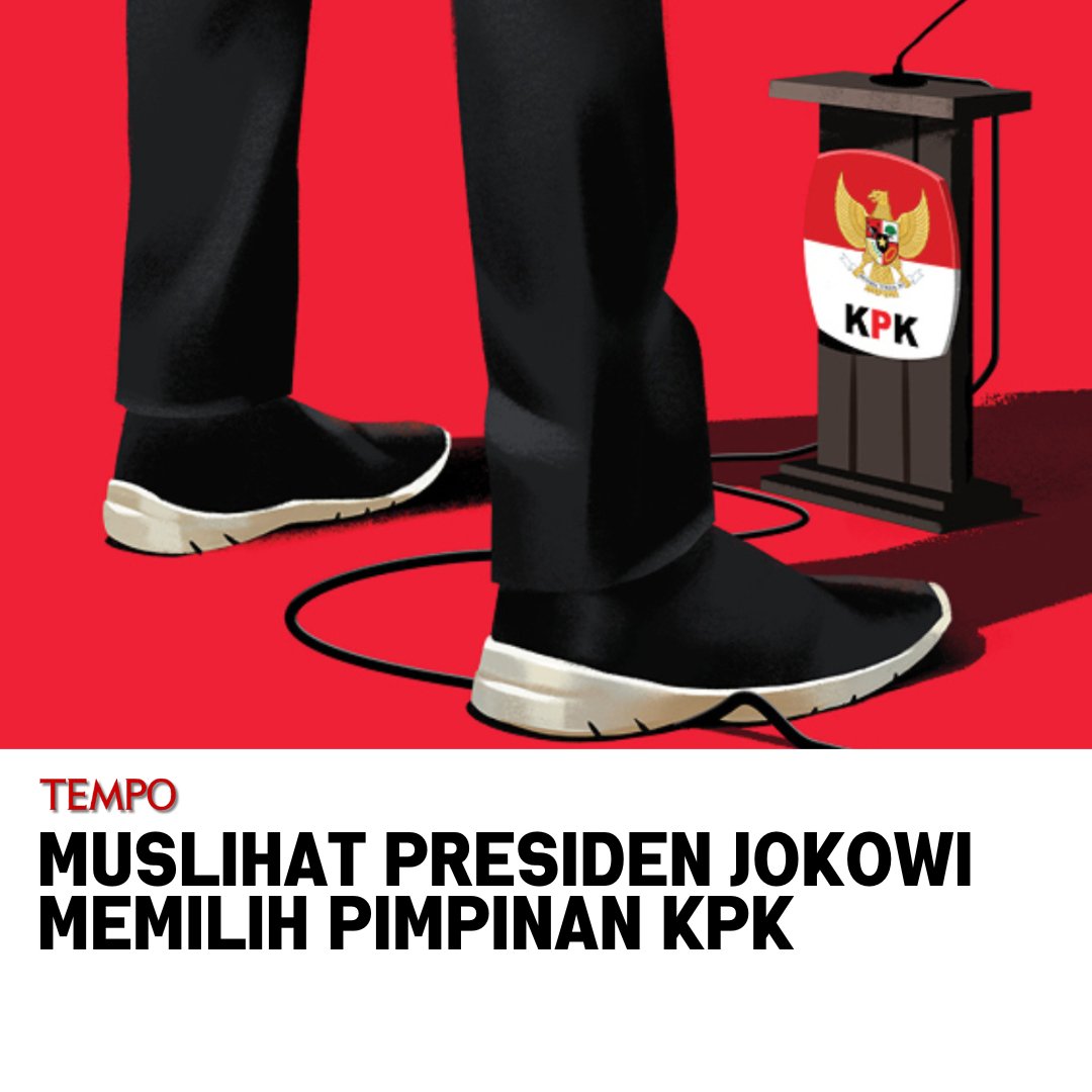 #TempoThread

Pengaruh Presiden dalam KPK🕵️‍♂️

Dugaan campur tangan Presiden Jokowi dalam seleksi pimpinan KPK menimbulkan kekhawatiran tentang integritas proses. Intervensi politik ini bisa merusak transparansi dan efektivitas lembaga KPK..

A Thread