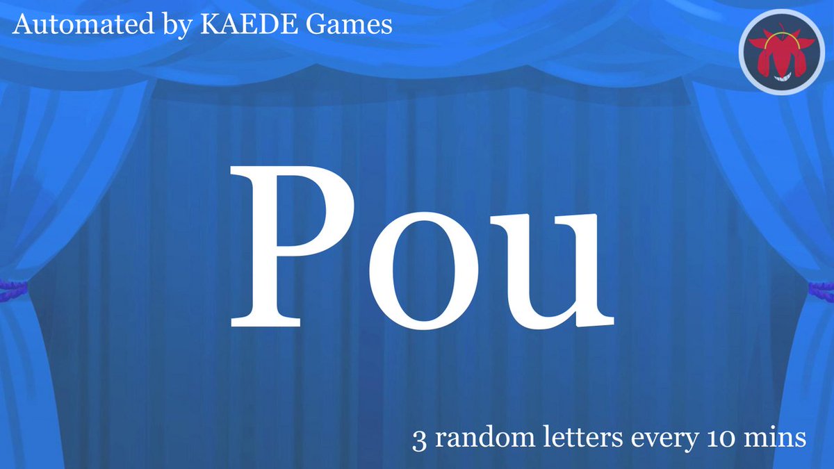 3 random letters every 10 mins tweet media