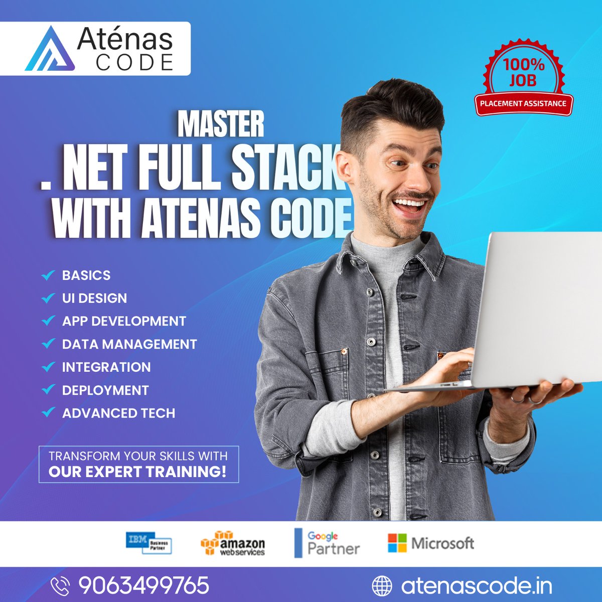 atenascodehyd's tweet image. Unlock your potential and become a skilled .NET Fullstack Developer with expert training at Atenas Code. Gain hands-on experience, build real-world projects, and get ready for a successful tech career. Start your journey with us today!

#dotnet #fullstackdeveloper #atenascode