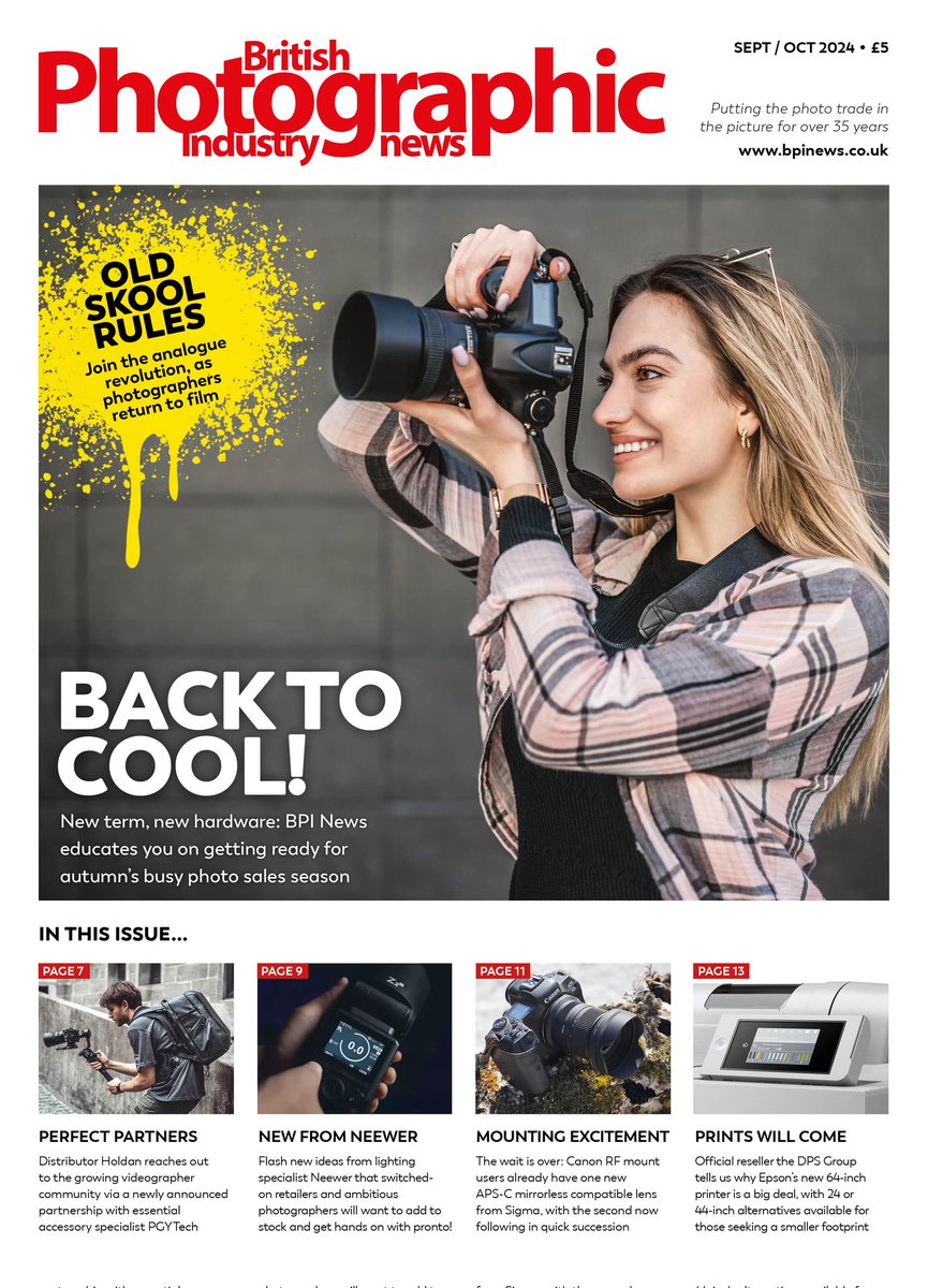 Companies featured in our latest <a href="/bpi_news/">British Photo & Video Industry News</a> include <a href="/SigmaImagingUK/">SIGMA UK</a>, <a href="/FujifilmUK/">FUJIFILM UK & Ireland</a>, <a href="/HoldanBlog/">Holdan News & Blog</a>, <a href="/neewerofficial/">Neewer®</a>, <a href="/DPSGroupUK/">DPS Group</a>, <a href="/ElinchromPH/">Elinchrom PH</a>, <a href="/TIPAAwards/">TIPA World Awards</a>, <a href="/SwainsInt/">Swains International</a>, and many more. Hit the link in our bio to browse or download our latest Sept/October issue of the UK's ONLY trade mag