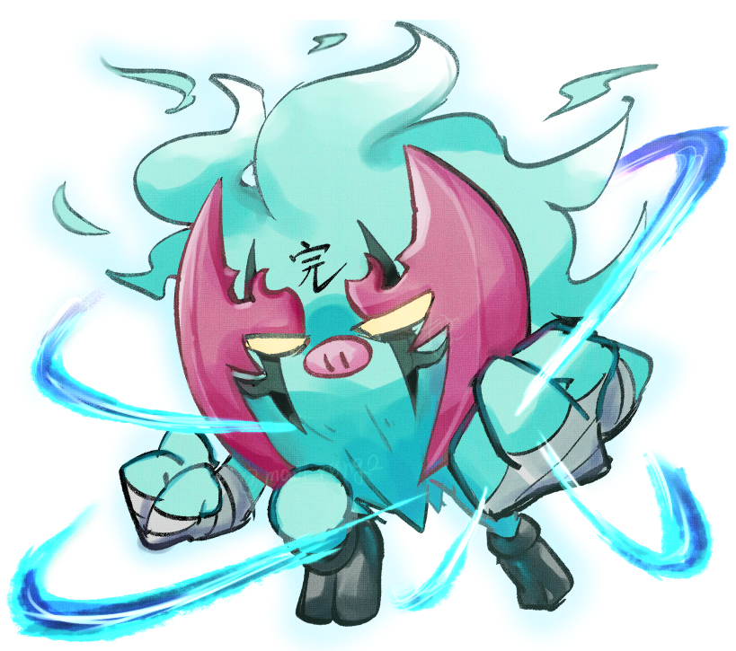 「ポケ化 ネメシス×コノヨザル」|もゐろんのイラスト