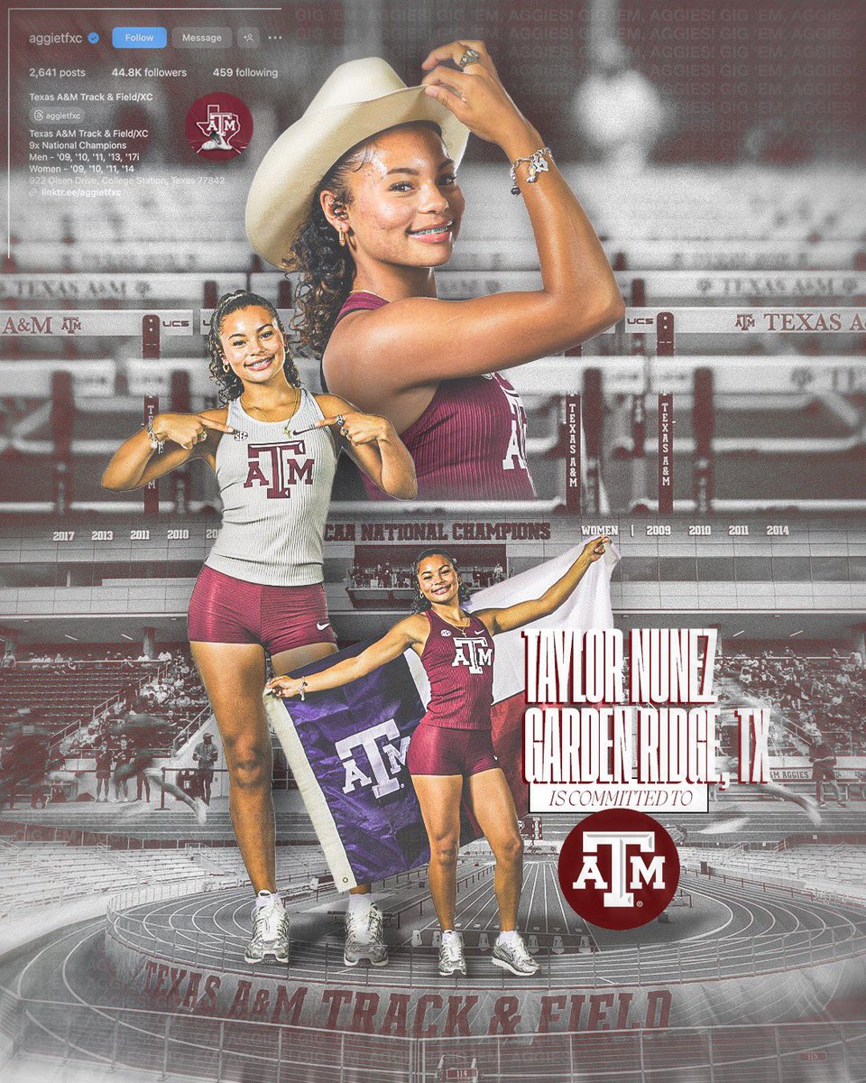 She’s going to Aggieland 👍