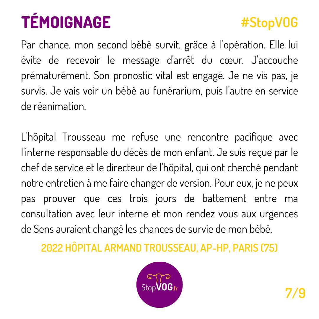 StopVOGfr's tweet photo. ⬆️
🗣 [APPEL À TÉMOIGNAGES] Si vous aussi vous avez été victime ou témoin de violences à l'hôpital Trousseau, écrivez-nous !

#violencesobstétricales #StopVOG #MedToo

3/3 https://t.co/qniHCHSXWz