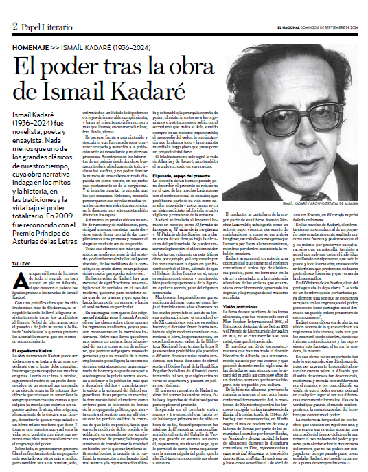 levytal's tweet photo. Salvando las distancias  espaciales y propias de cada momento histórico, todas las dictaduras lo que persiguen en esencia es lo mismo: concentrar el poder y no desprenderse de él. La obra kadeareana las desnuda a todas. https://t.co/lQFI56eAGa https://t.co/xUGW113lql