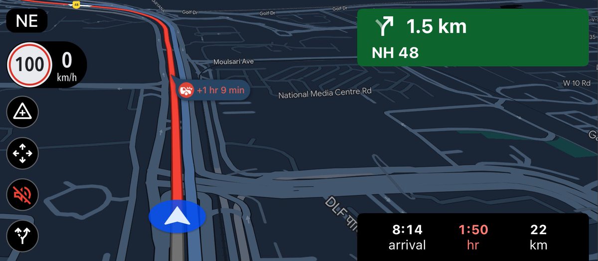 bySumitSaini's tweet photo. Don’t know what @TrafficGGM and @dtptraffic are doing, No Police Officer is on road.  Life become so pathetic due to travelling like hell from #Delhi #Gurugram To &amp; Fro, 2-3 hours one sided. Why can’t do drone surveillance for road blockages? @LtGovDelhi @PMOIndia #TrafficUpdate https://t.co/SyrxOHpR4Z