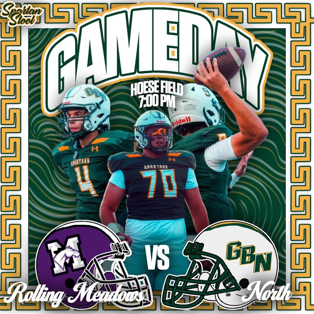 FOOTBALL GAMEDAY‼️
🗓️9/13/24
⚔️North VS. Rolling Meadows
⏰7:00 P.M.
📍Hoese Field (RMHS)
🏈#BeThere

📸 @will.prods (IG)