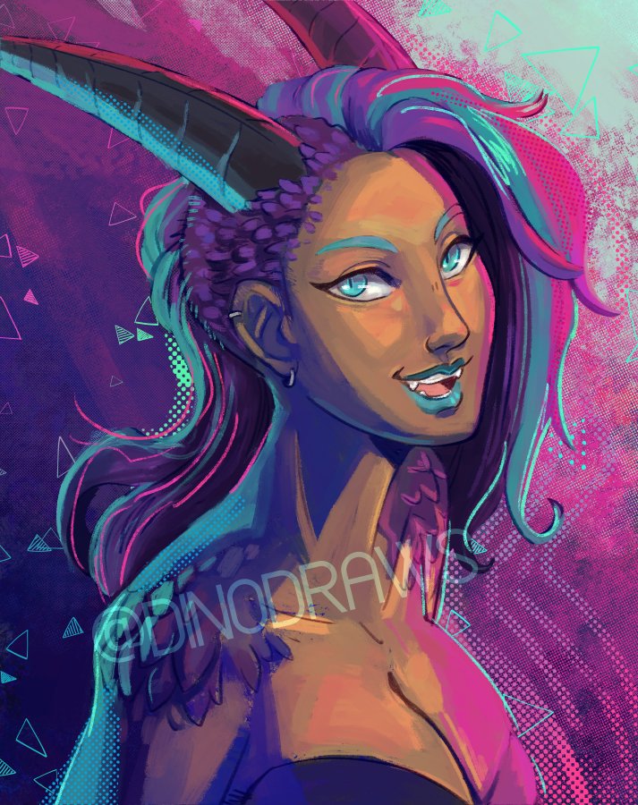 Finished experimental painting portrait of Aki-Lo! This was done for the #stvbb2024 charity raffle! :3