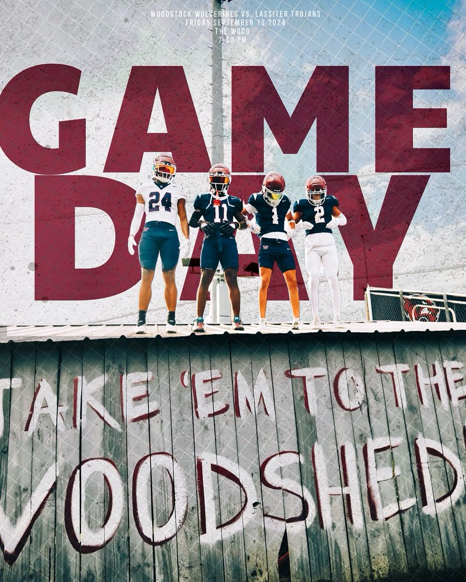 REGION GAME #2‼️

GAMEDAY AT THE WOOD!
Come out and support the guys!

📍Woodstock High School
⏰ 7:30 
🎟️ gofan.co/event/1583536?…

#FOE