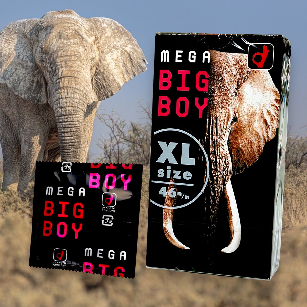 オカモト「メガビッグボーイ」 先端直径46mm！！数あるコンドームの中