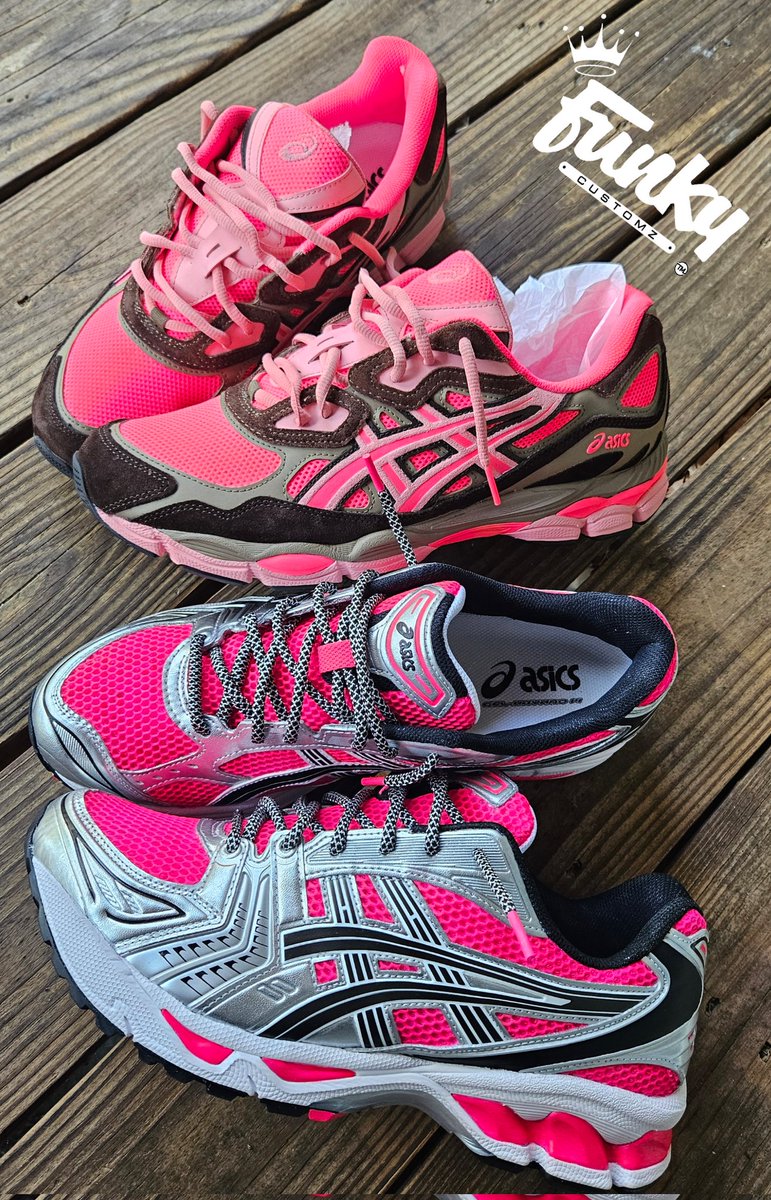 FUNKY1byNature's tweet image. Yea I know this already a colorway but I wasnt paying $600 for em so I made my own 😎 #TrustTheProcess .... IG: Funky_Cuztomz .. Asics Gel Kayano 14 Hyper Pink Up next.... Asics Gel Kayano 14 😎  #MakeItFunky #FunkyFridays  #FunkyCustomz #AsicsGelKayano14