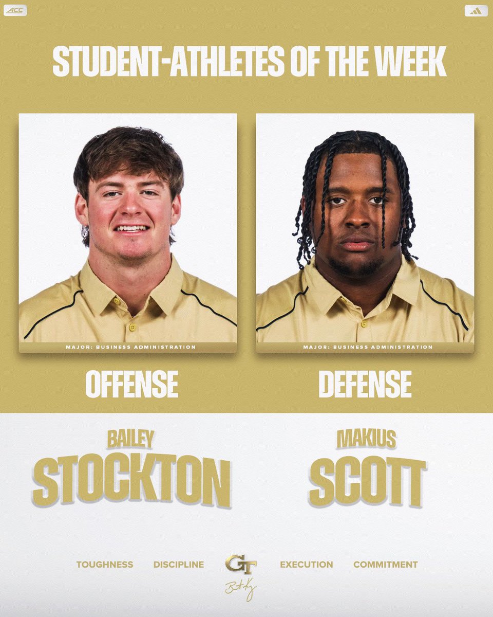 Georgia Tech Football (@georgiatechfb) on Twitter photo Our ππππΏπππ-πΌπππππππ ππ πππ ππππ ππ
<a href="/BaileyStockton_/">Bailey Stockton</a>
Makius Scott
#StingEm π Our ππππΏπππ-πΌπππππππ ππ πππ ππππ ππ
<a href="/BaileyStockton_/">Bailey Stockton</a>
Makius Scott
#StingEm π