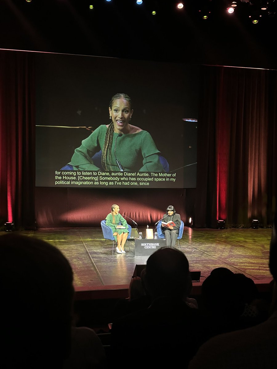 Line_Reader's tweet image. Last night saw @HackneyAbbott in conversation with @afuahirsch at @southbankcentre for her upcoming memoir, A Woman Like Me.

A packed out 700 seater night filled with the INCREDIBLE wit, charm &amp;amp; strength of the two women on stage.

@AmelFair @Jane54321 @shyamktweets @4nnaLambert