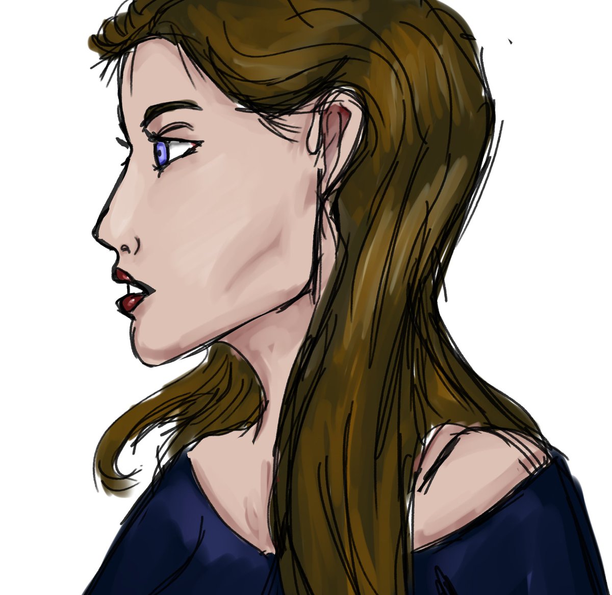 I've been doing a lot of random doodling, guys. There is honestly not a lot to show. One of these is me messing around with a new brush...one of these is a random monster...one of these is a random woman...and one is best boi. In no particular order.