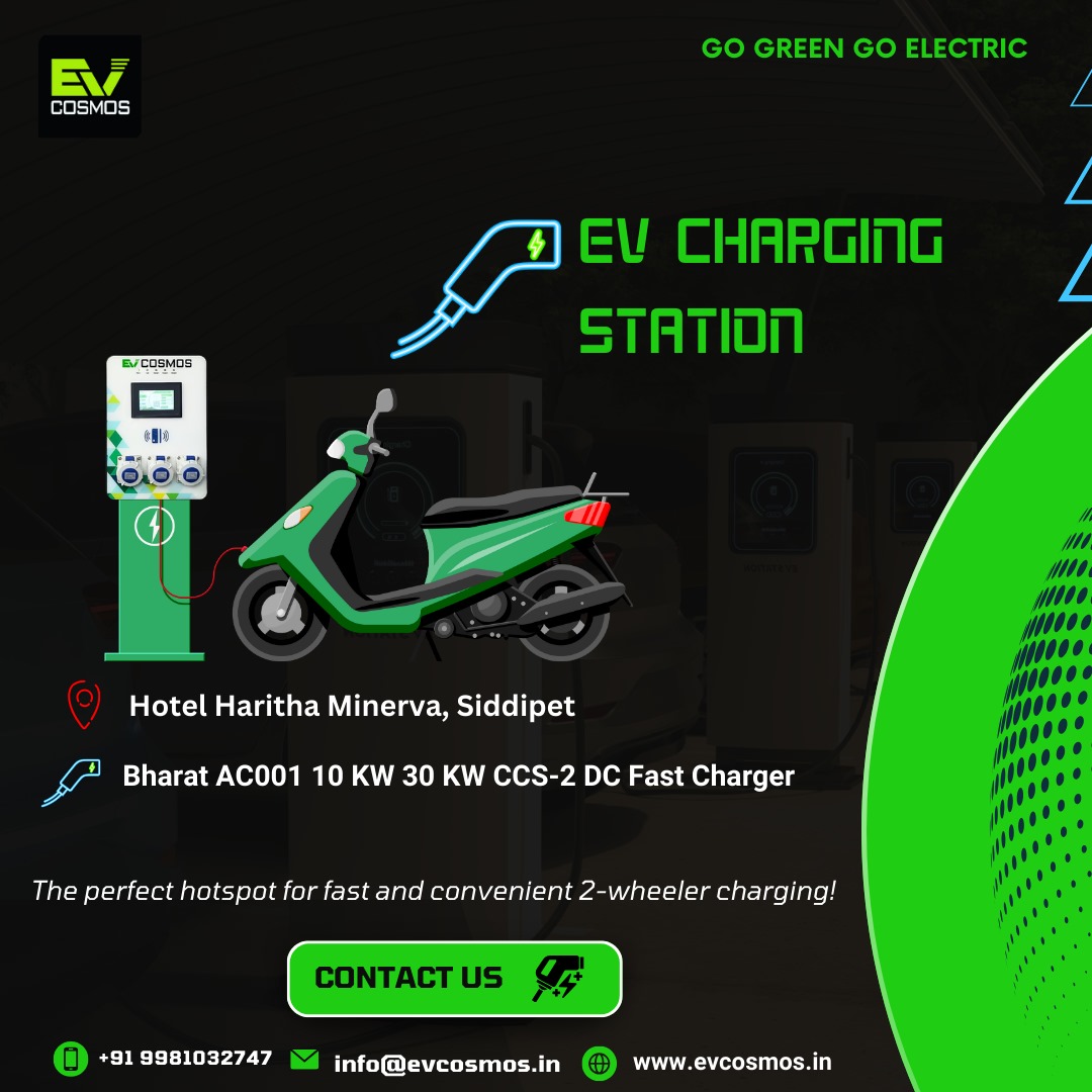 EvCosmosChrging's tweet image. The perfect stop for your electric two-wheeler&apos;s charging.
#EVChargingMadeEasy #TwoWheelerCharging #ChargeAndGo #ElectricRideRecharge #EcoFriendlyCharging #EVCOSMOS #siddipet