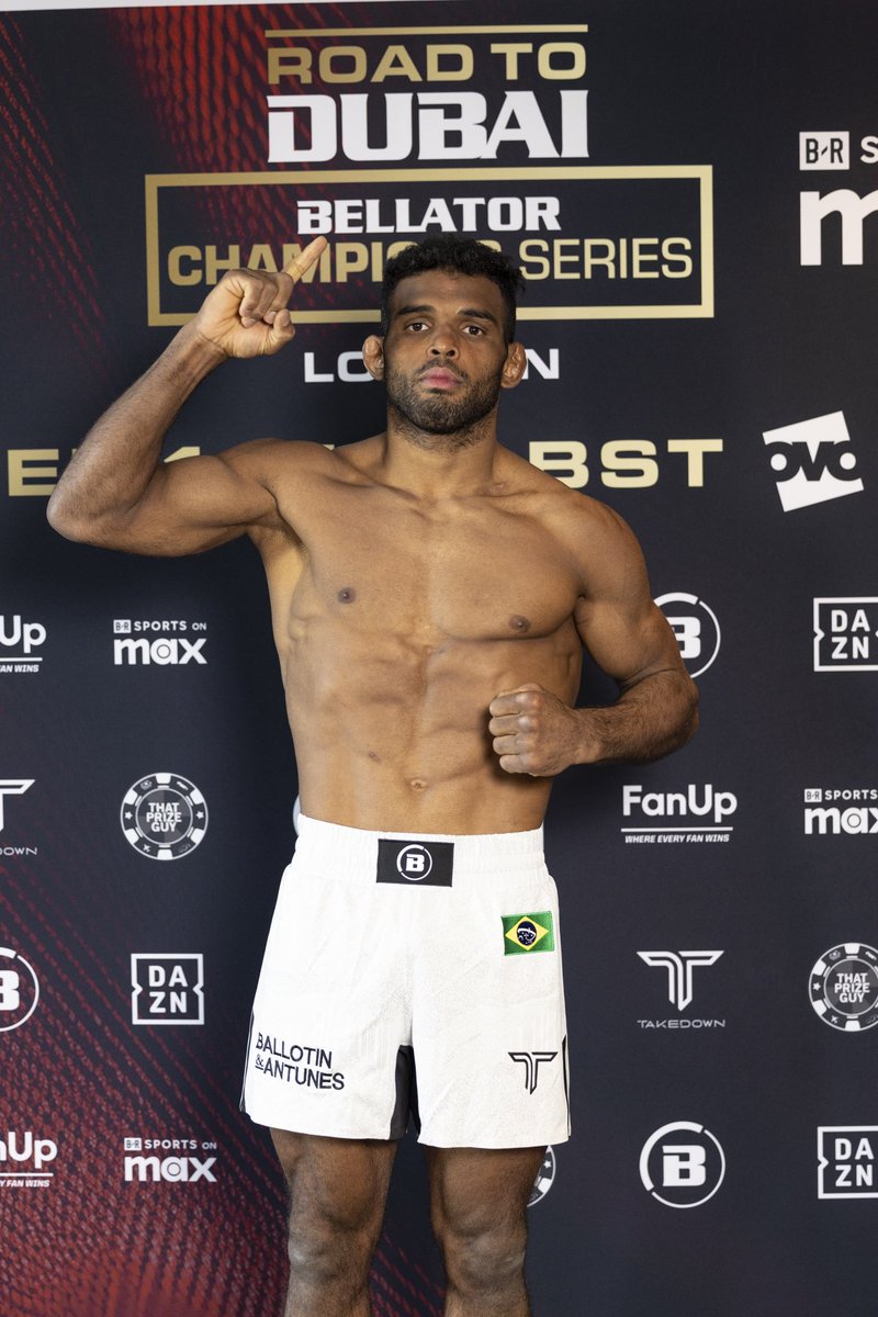Bellator MMA (@bellatormma) on Twitter photo #BellatorLondon Official Weigh In Result ⚖️
Archie Colgan - 155.1lbs ✅
Manoel Sousa - 155.3lbs ✅
Presented by <a href="/ThatPrizeGuy/">That Prize Guy</a> 🤝
#BellatorLondon | TOMORROW
Live on DAZN & MAX | 5:30PM BST #BellatorLondon Official Weigh In Result ⚖️
Archie Colgan - 155.1lbs ✅
Manoel Sousa - 155.3lbs ✅
Presented by <a href="/ThatPrizeGuy/">That Prize Guy</a> 🤝
#BellatorLondon | TOMORROW
Live on DAZN & MAX | 5:30PM BST