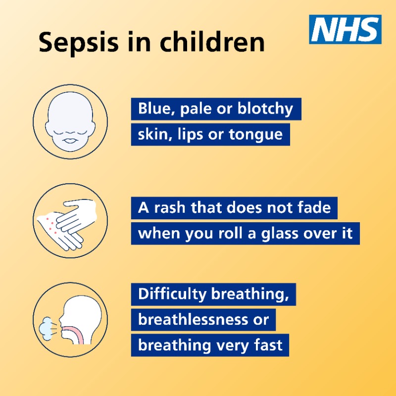 NHSuk's tweet photo. Today is #WorldSepsisDay. Sepsis is a life-threatening reaction to an infection. It can be hard to spot, so get clued up on the symptoms. Find out more ➡️ https://t.co/R7Bb1uGUOd