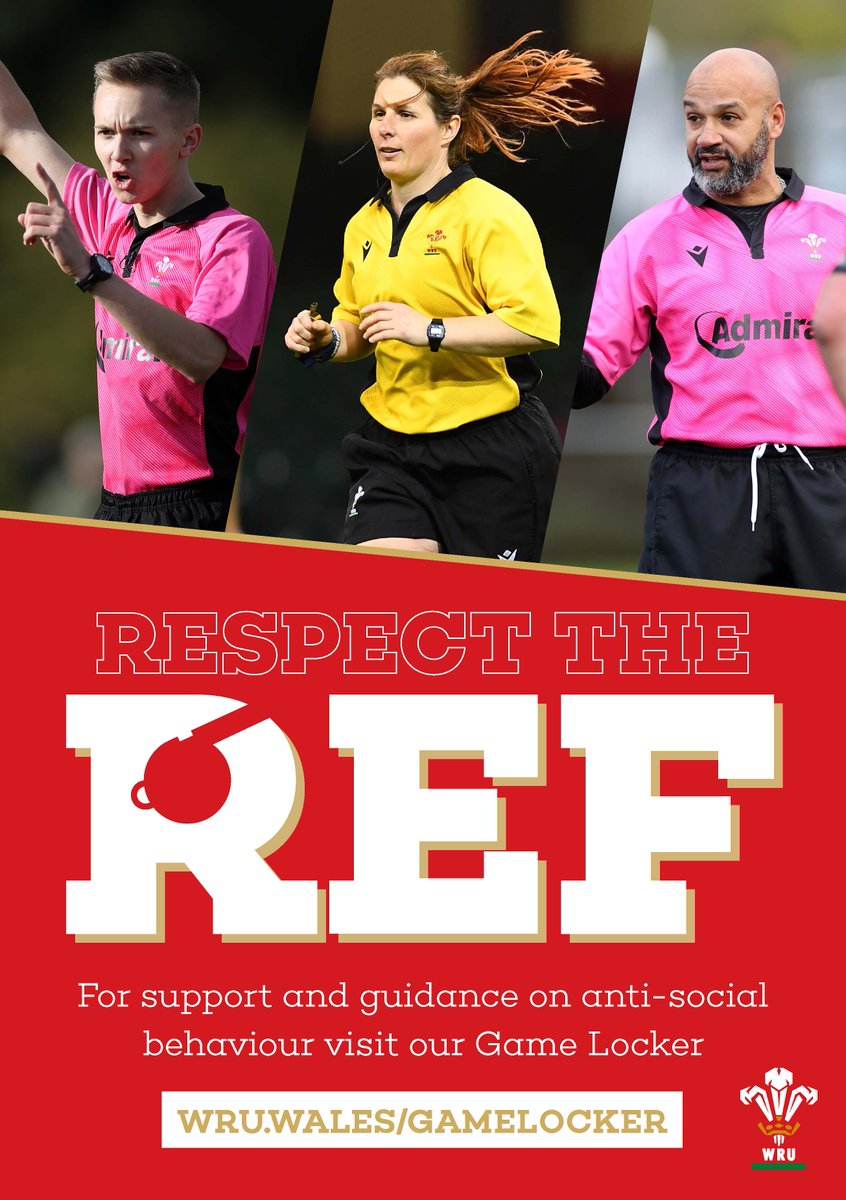 WRU_Community's tweet photo. Our referees and match officials are critical for our community game!
Please respect our match officials!
#NoRef #NoGame https://t.co/vL9fnLvopO