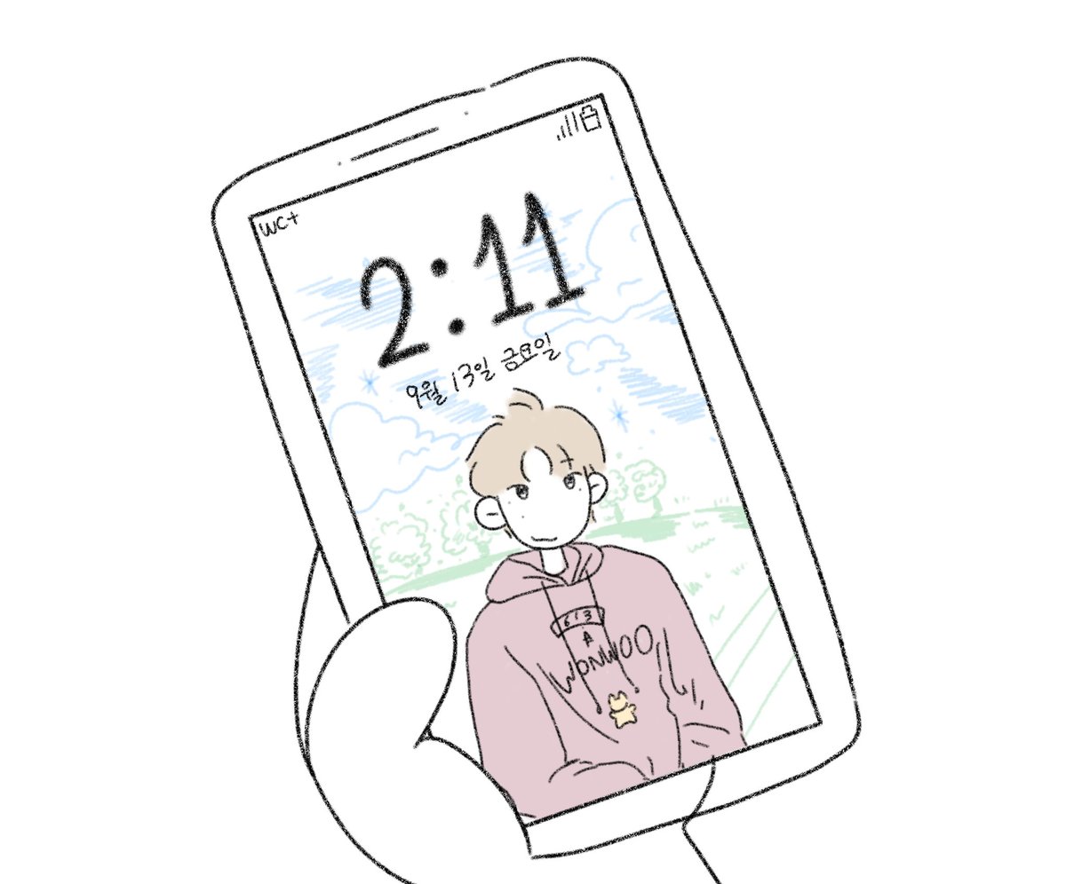 #원찬

- 젅팀장님 요즘 기분 좋은일 있으신가?

-하루종일 핸드폰만 보시던데?

-딱히 오는 연락은 없어 보이던데

- 그거 그냥 배경화면 보는거래(...)