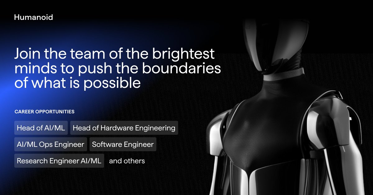 CobotUli's tweet image. Multiple #Joboffer at theHumanoid.ai - humanoid robotics
shared it at my @linkedin
linkedin.com/feed/update/ur…
#robotics #humanoidrobotics #Vacancies #innovation #ai