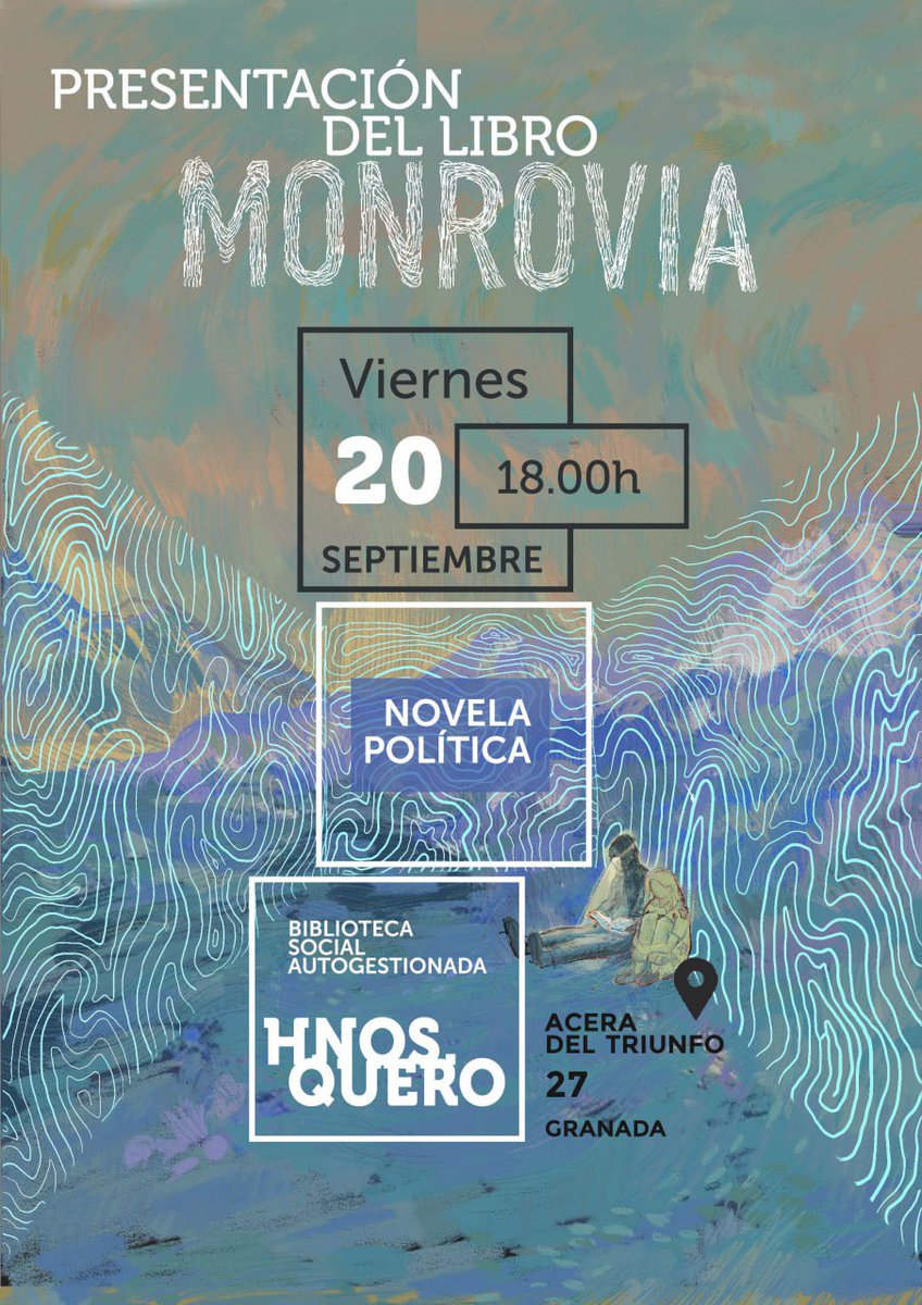 Comenzamos el curso con la presentación de Monrovia, la novela de nuestro querido <a href="/AndresCabreraQ/">Andrés Cabrera</a>.

La pérdida de la conciencia de clase, el rol de la socialdemocracia o los motivos de la inacción política son algunos de los temas presentes en la obra

¡Os esperamos en la biblio!