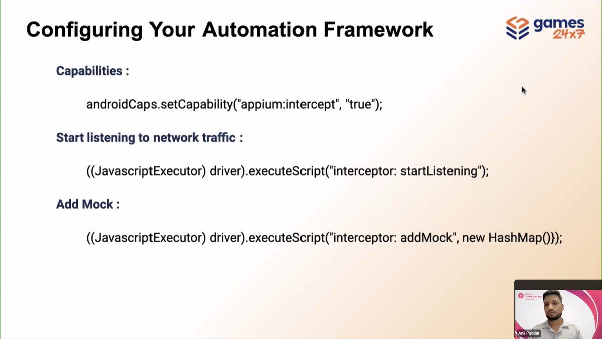Anil Patidar exploring the magic of the Appium Intercept Plugin at the mobile app software testing conference - mastering API simulation is a game-changer for robust testing! #Live at #AppiumConf 2024

#QA #AppTesting #conference