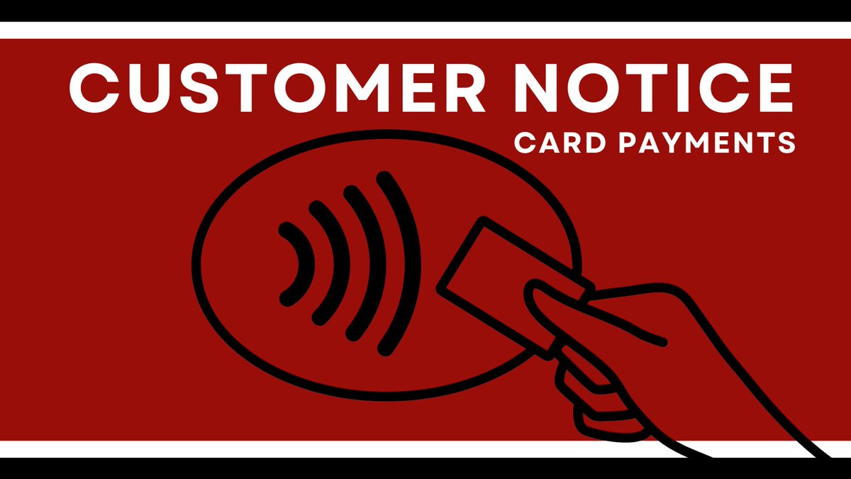 GOOD NEWS...

All of yesterday's card payment issues have been rectified meaning ALL branches are able to take card payments as usual.

We thank you for your understanding and apologise for any inconvenience that was caused.
