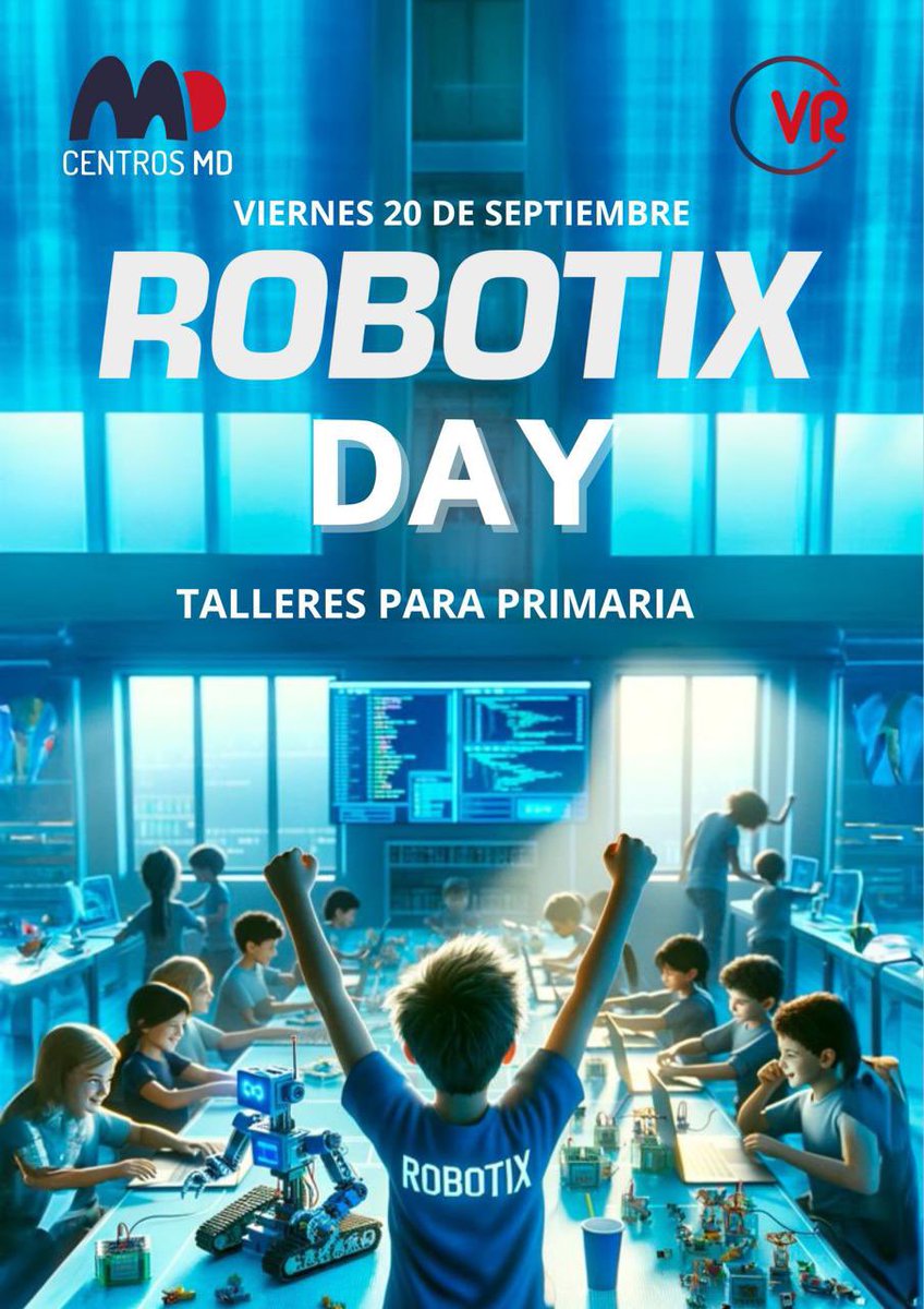 VReinaGijon's tweet image. El próximo viernes, día 20, celebraremos en Robotix Day para Educación Primaria, en el que nuestros alumnos podrán experimentar y disfrutar de la robótica educativa en los talleres que Robotix ha diseñado especialmente para ellos

@Robotix_educa