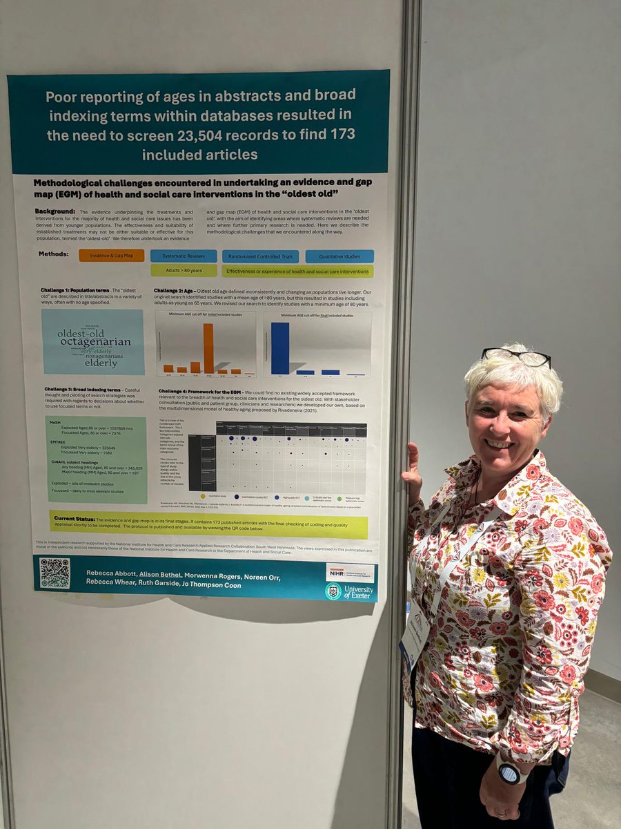 EvidSynthTeam (@evidsynthteam) on Twitter photo #GES2024 A final poster from <a href="/Peninsula_ARC/">PenARC (NIHR ARC South West Peninsula)</a> <a href="/ExeterMed/">Exeter Med School</a> today... some eye- watering challenges with one of our current reviews on a <a href="/CampbellReviews/">The Campbell Collaboration</a> <a href="/AgeingCG/">Campbell Ageing CG</a> EGM on healthcare for over 85s #GES2024 A final poster from <a href="/Peninsula_ARC/">PenARC (NIHR ARC South West Peninsula)</a> <a href="/ExeterMed/">Exeter Med School</a> today... some eye- watering challenges with one of our current reviews on a <a href="/CampbellReviews/">The Campbell Collaboration</a> <a href="/AgeingCG/">Campbell Ageing CG</a> EGM on healthcare for over 85s
