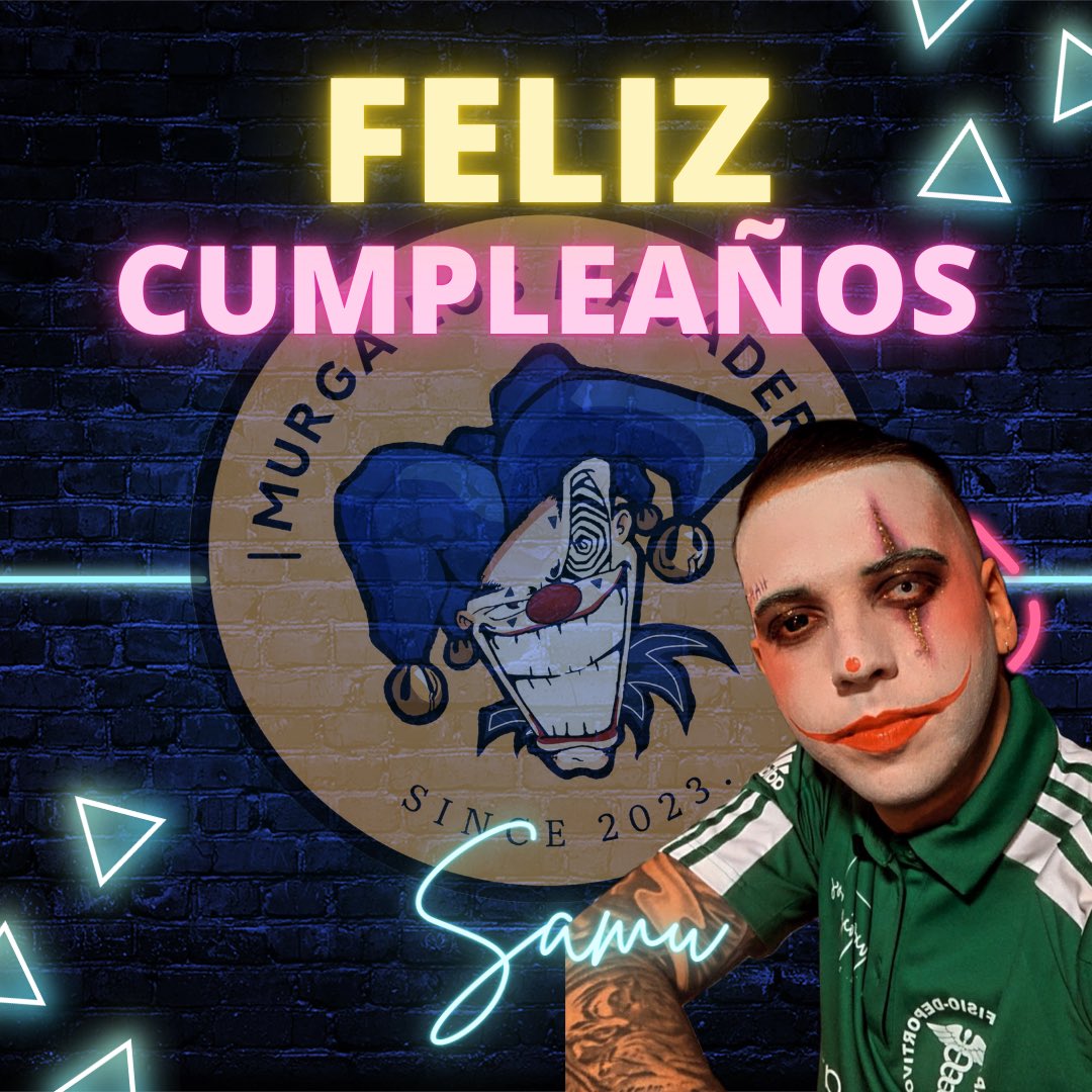 MurgaMajaderos's tweet photo. Hoy nos toca felicitar a uno de nuestros majaderos🎺🥳!!
Te deseamos que pases un bonito y feliz día de cumpleaños Samu ♥️🎺🎊!! https://t.co/U85p0VjUtr