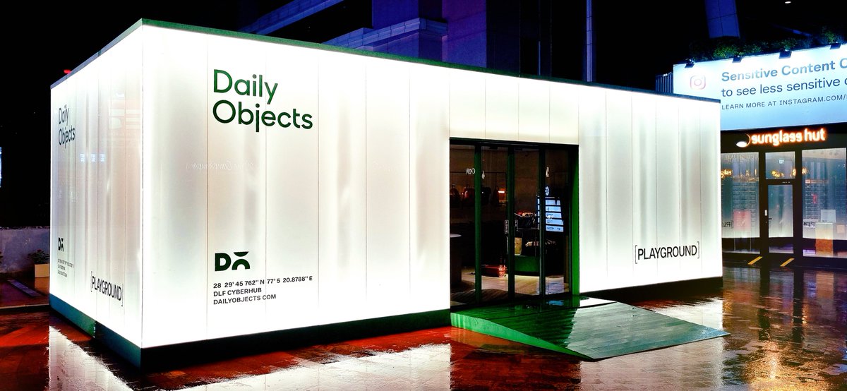 su_medha's tweet image. Cyberhub after a long time. First thing that caught my attention was this DO store. Good job #dailyobjects ✨️