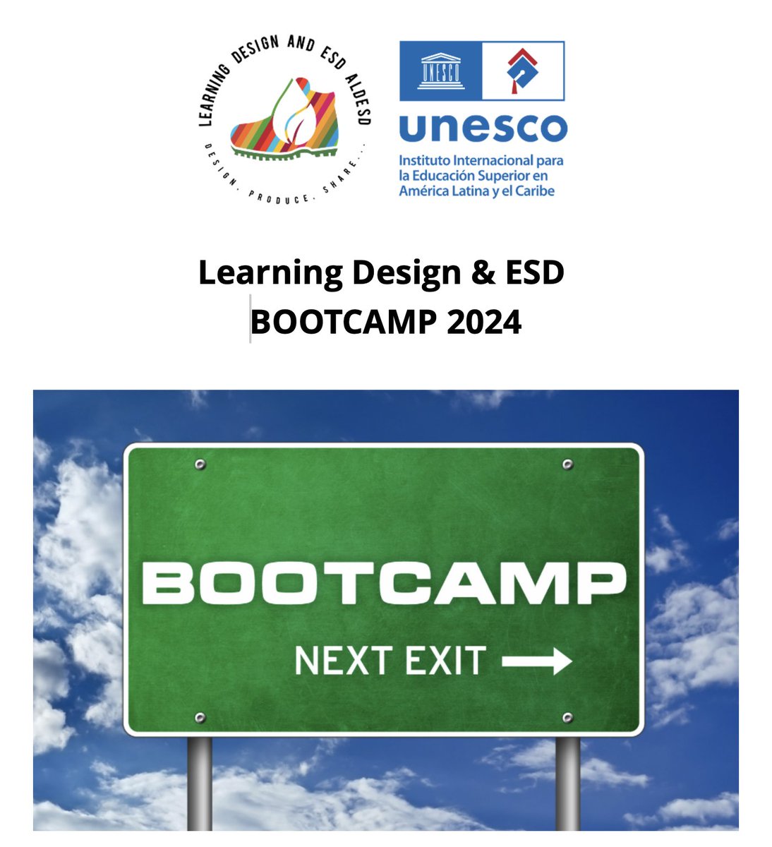 ALDESD - Association for Learning Design & ESD (@aldesd_cic) on Twitter photo 🚀 BOOTCAMP 2024: Learning Design & ESD 🚀
🗓️ Oct 4 - Nov 29, 2024
📅 Apply by Sept 20, 2024!
Join us to empower educators with ESD skills. Discounts for low-income countries & <a href="/sosukcharity/">Students Organising for Sustainability🌍</a> members.
Register now 👉 aldesd.org/our-bootcamps/ <a href="/unesco_iesalc/">UNESCO IESALC #EducaciónSuperior #HigherEducation</a> #ESDNet2030 🚀 BOOTCAMP 2024: Learning Design & ESD 🚀
🗓️ Oct 4 - Nov 29, 2024
📅 Apply by Sept 20, 2024!
Join us to empower educators with ESD skills. Discounts for low-income countries & <a href="/sosukcharity/">Students Organising for Sustainability🌍</a> members.
Register now 👉 aldesd.org/our-bootcamps/ <a href="/unesco_iesalc/">UNESCO IESALC #EducaciónSuperior #HigherEducation</a> #ESDNet2030