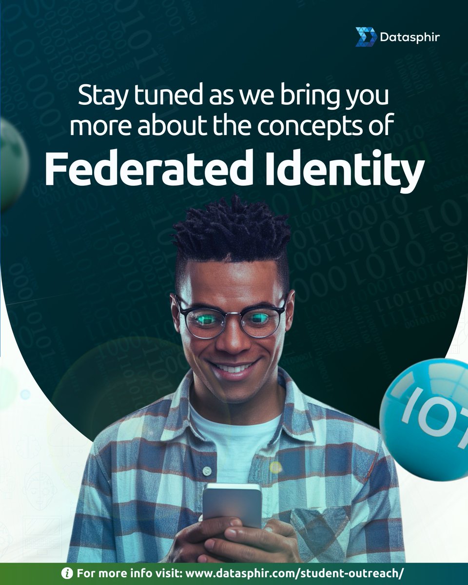Datasphir's tweet photo. Federated Identity isn’t rocket science—it’s the key to secure, seamless access! Stay tuned for updates on our Next Gen Identity Bootcamp at @UnilagNigeria, happening Sept 25-27, 2024. Follow us and don’t miss a thing!
#NextGenBootcamp #FederatedIdentity #DSLOutreach24 https://t.co/C3ru7iLd1r