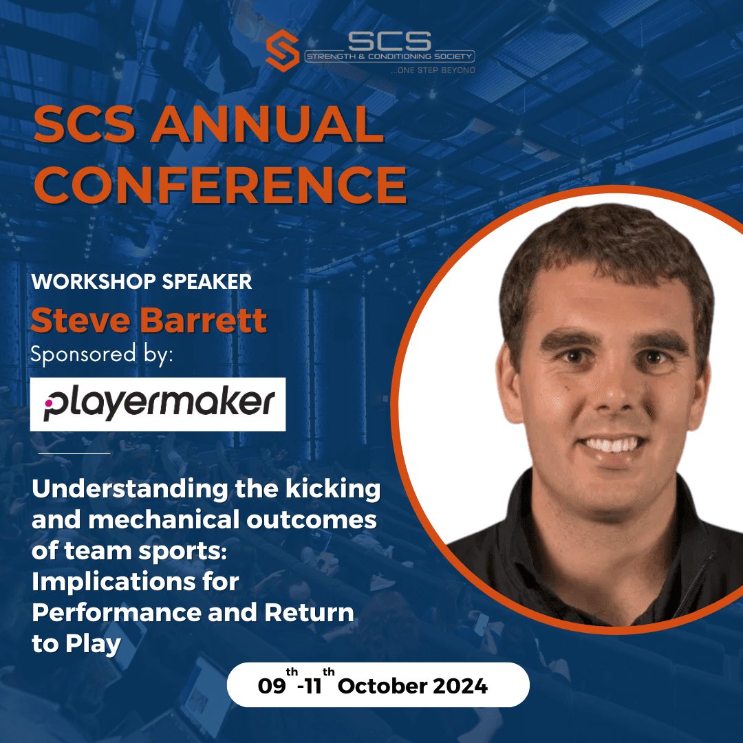 S_C_Society's tweet image. 🎯 Elevate your team's kicking performance with Steve Barrett's workshop at #SCSAnnualConference. Learn the key mechanical outcomes for optimal play. #StrengthConditioning #OneStepBeyond