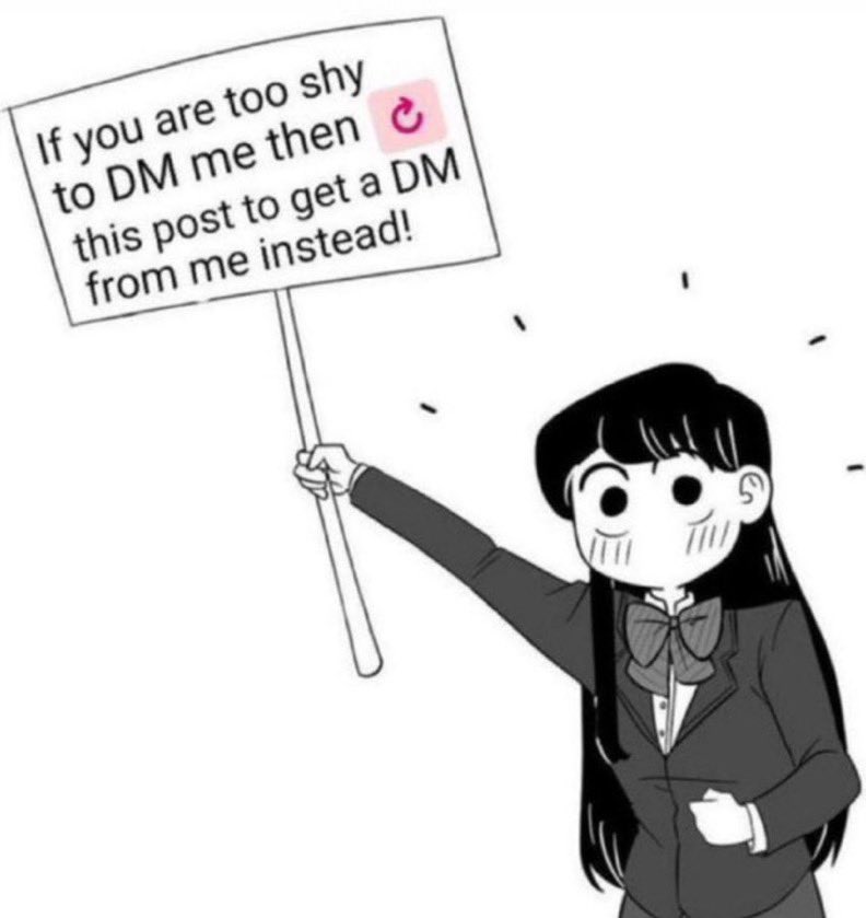 🔁 if you would like to rp, but are to shy or unsure if you can dm me.